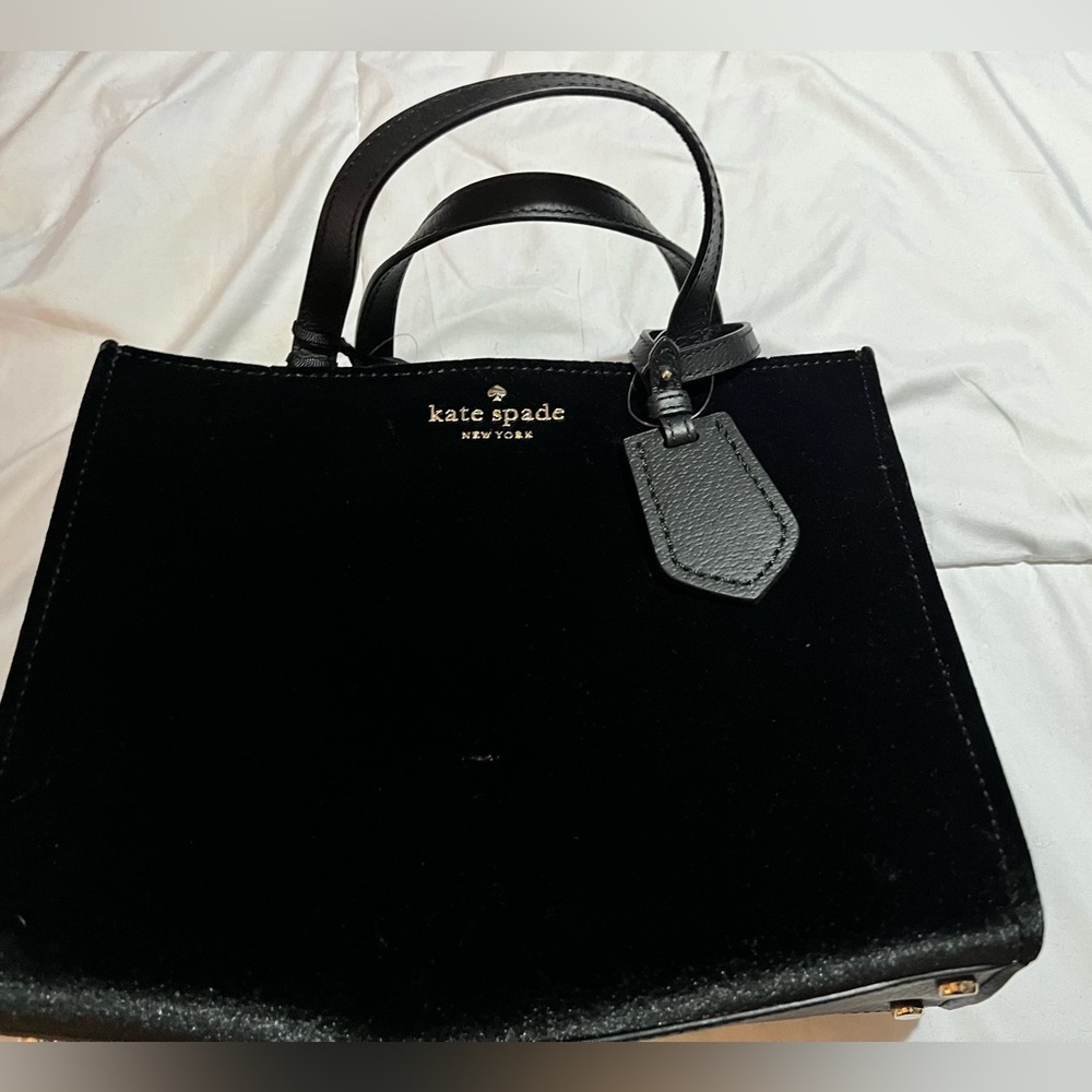 Kate Spade- black velvet ‘Thompson Street’ bag. NWT. - Picture 2 of 7